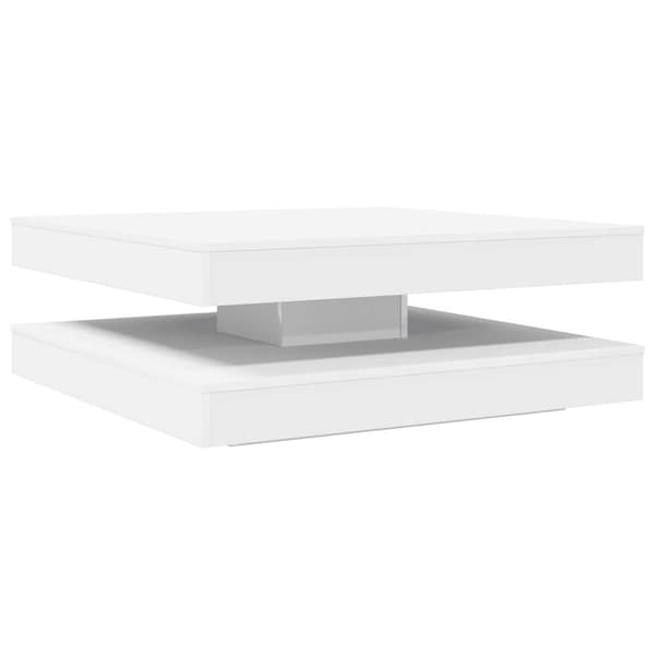 vidaXL Soffbord 360 grader vridbart vit 90x90x34,5 cm Vit