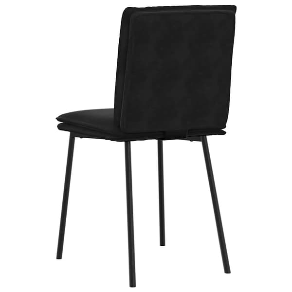 vidaXL Matstolar 4 st svart sammet art