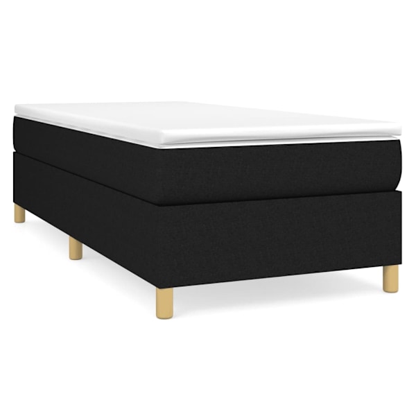 vidaXL Sängram utan madrass svart 90x190 cm tyg Svart