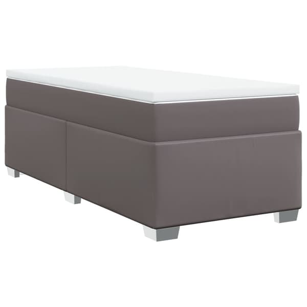 vidaXL Ramsäng med madrass grå 80x200 cm konstläder Grå