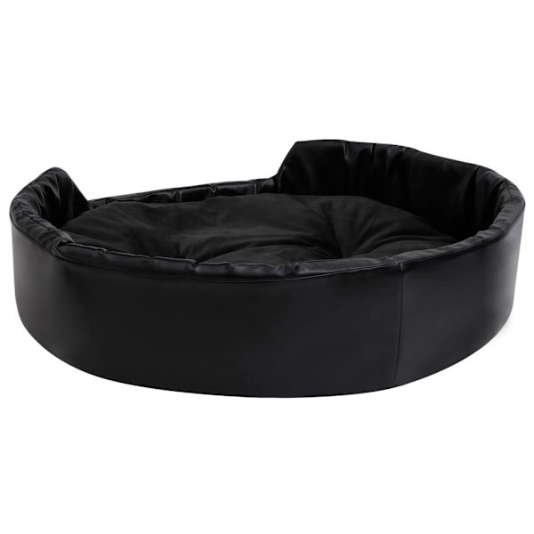 vidaXL Hundbädd svart 90x79x20 cm plysch och konstläder Svart