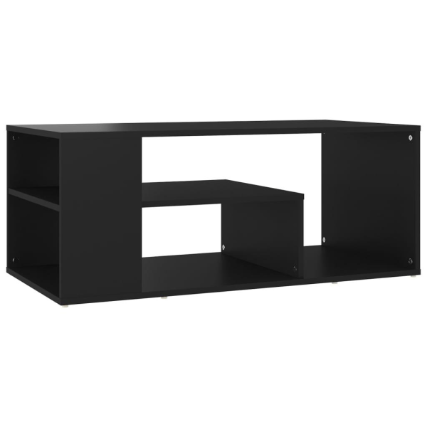 vidaXL Soffbord svart 100x50x40 cm spånskiva Svart