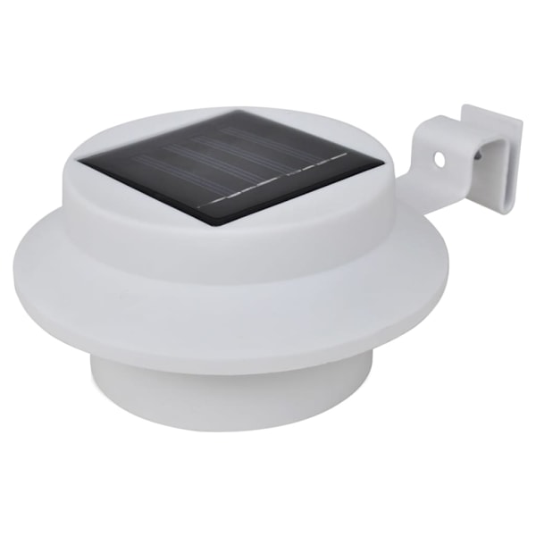 vidaXL Solcellslampor för staket 12 st LED vit Vit