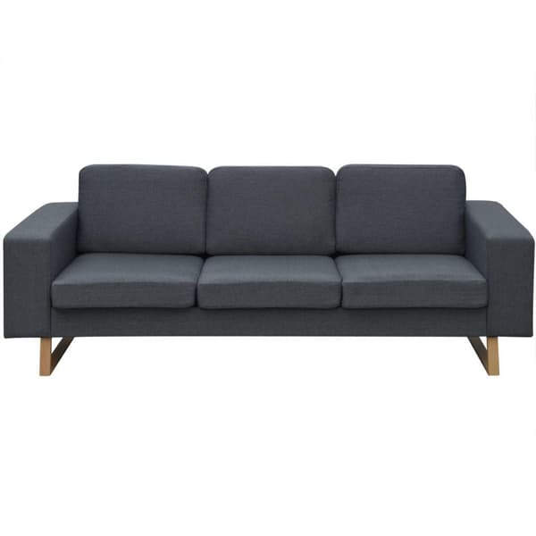 vidaXL Set med 2-sits- och 3-sitssoffa mörkgrå grå
