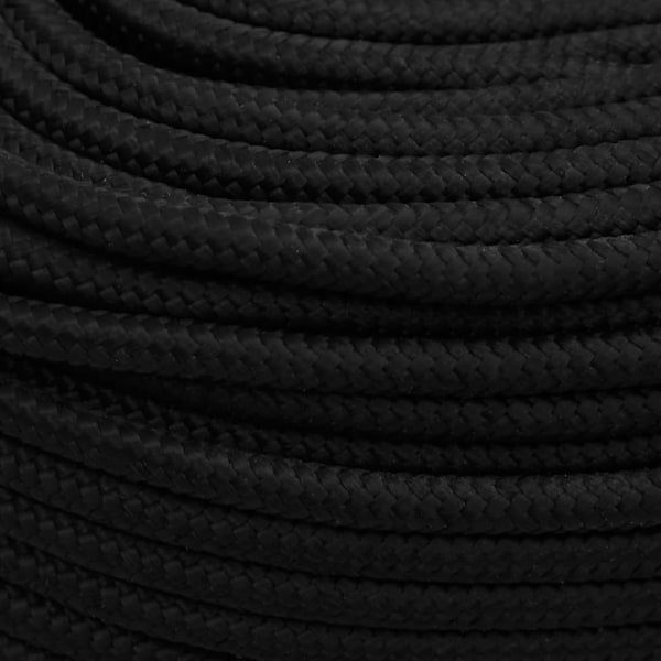 vidaXL Rep svart 8 mm 250 m polyester Svart