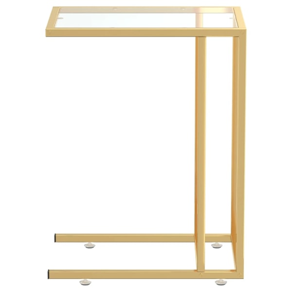 vidaXL Sidobord till datorbord genomskinligt 50x35x65 cm härdat glas Transparent