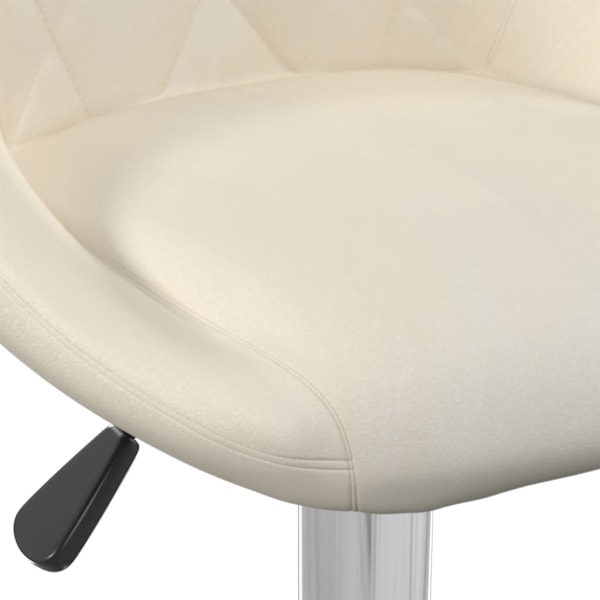vidaXL Barstolar 2 st gräddvit sammet Creme