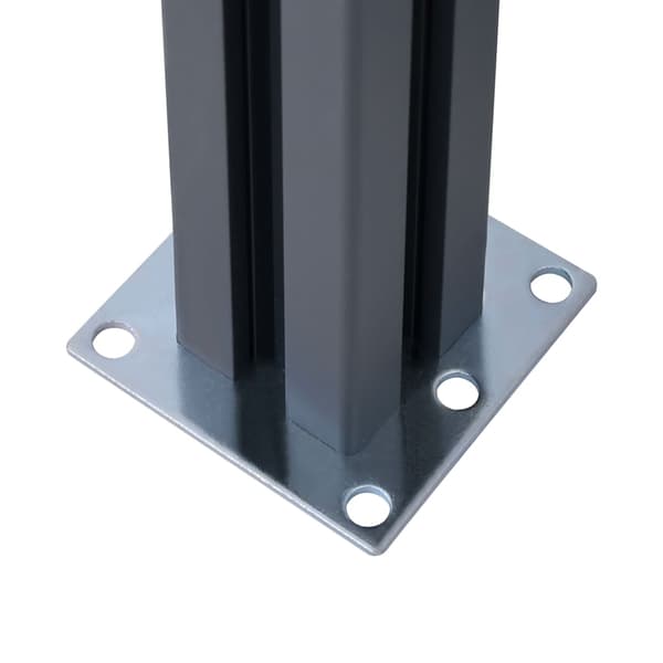vidaXL Staketstolpar 3 st mörkgrå 185 cm aluminium grå