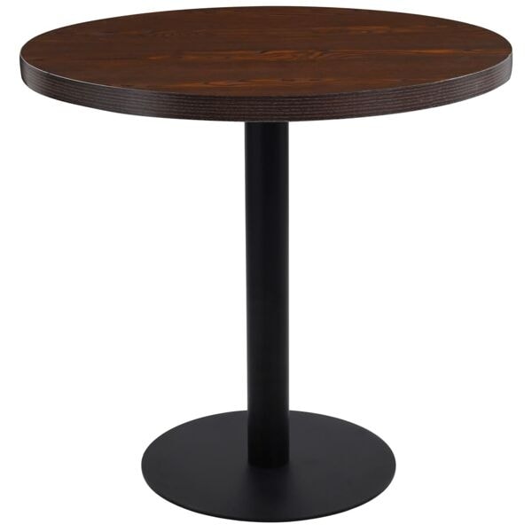 vidaXL Bistrobord mörkbrun 80 cm MDF Brun