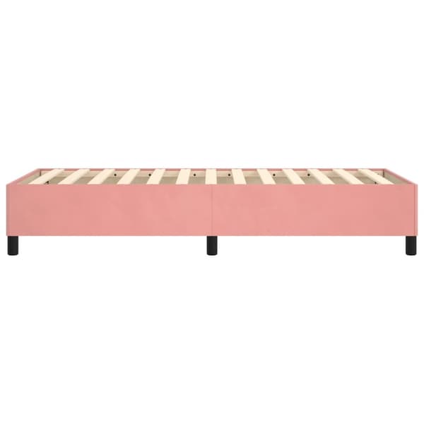 vidaXL Sängram rosa 100x200 cm sammet Rosa