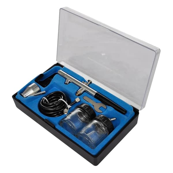 vidaXL Kompressor för Airbrush inkl. 2 sprutpistoler