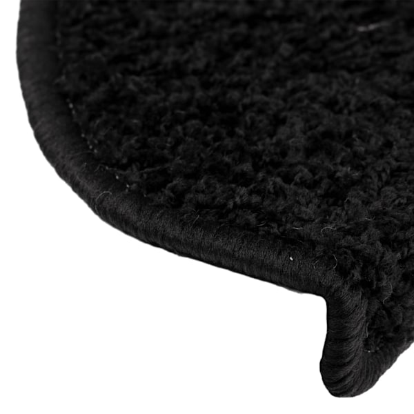 vidaXL Trappstegsmattor 15 st svart 65x21x4 cm Svart