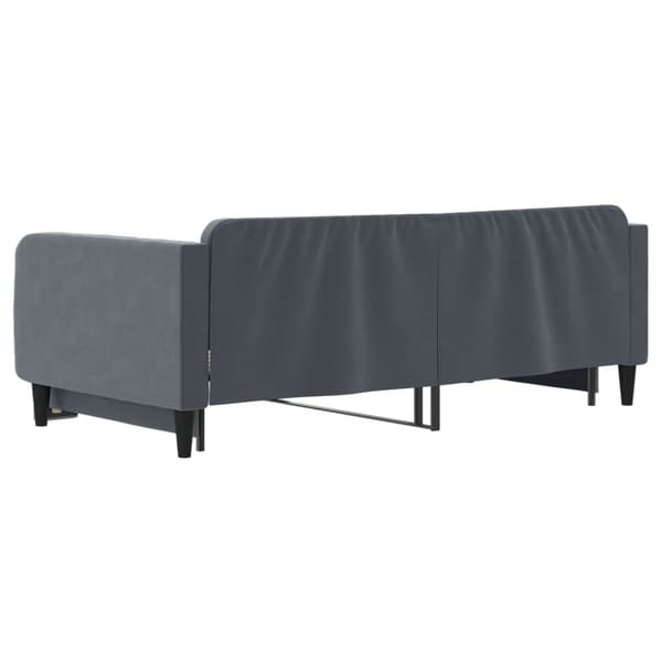 vidaXL Dagbädd utdragbar mörkgrå 100x200 cm sammet Grå