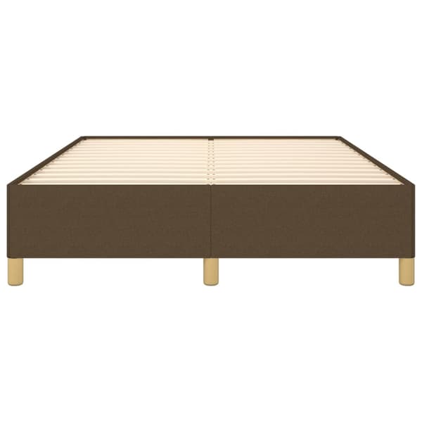 vidaXL Sängram mörkbrun 140x190 cm tyg Brun