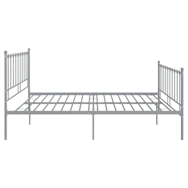 vidaXL Sängram grå metall 200x200 cm grå
