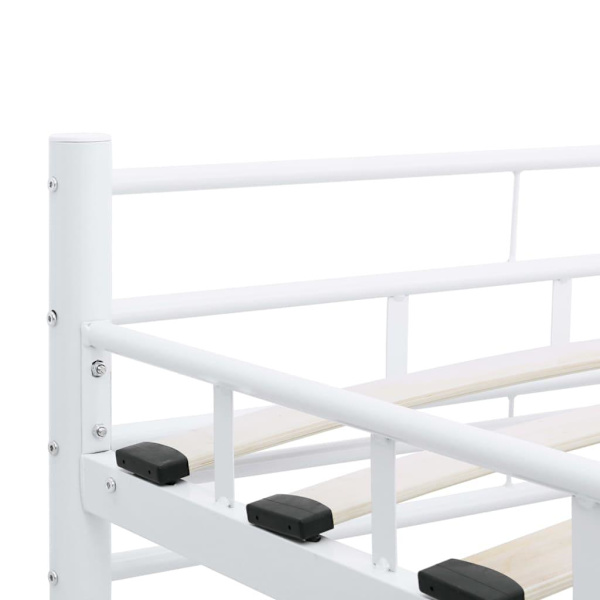 vidaXL Sängram vit metall 140x200 cm Vit