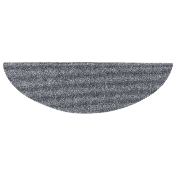 vidaXL Trappstegsmattor självhäftande 5 st ljusgrå 56x17x3 cm brodyr grå