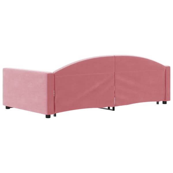vidaXL Dagbädd utdragbar rosa 100x200 cm sammet Rosa