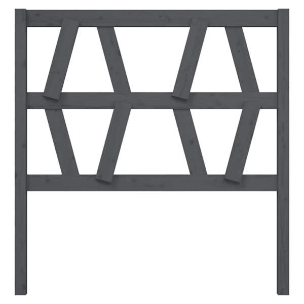 vidaXL Sänggavel grå 96x4x100 cm massiv furu Grå