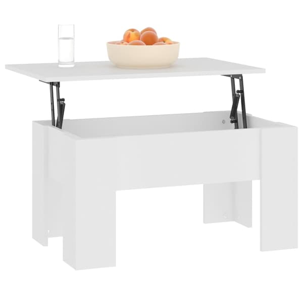 vidaXL Soffbord vit 79x49x41 cm konstruerat trä Vit
