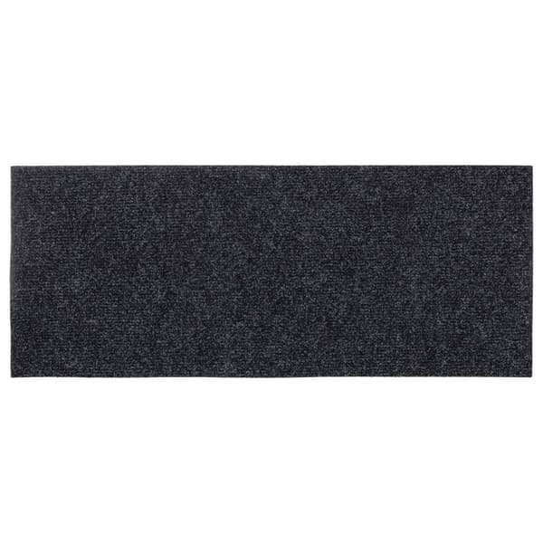 vidaXL Trappmattor självhäftande 15 st 60x25 cm mörkgrå rektangulära grå