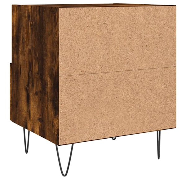 vidaXL Sängbord 2 st rökfärgad ek 40x35x47,5 cm konstruerat trä Brun