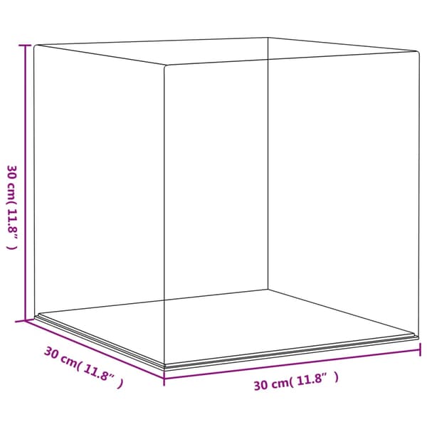 vidaXL Akryllåda transparent 30x30x30 cm Transparent