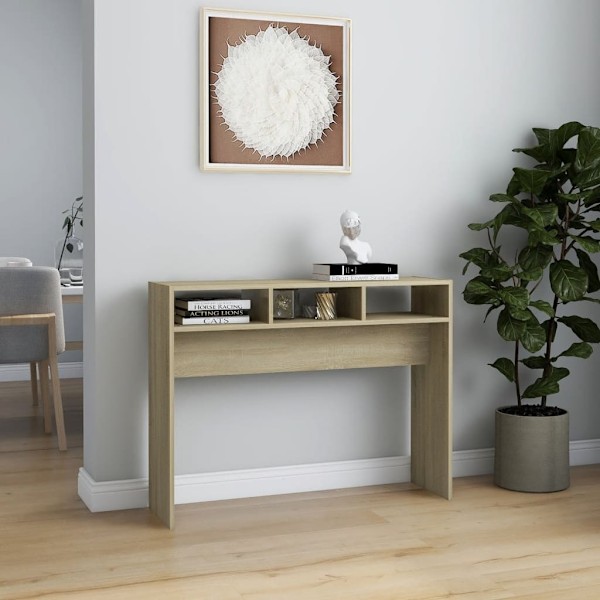 vidaXL Avlastningsbord sonoma ek 105x30x80 cm konstruerat trä Brun
