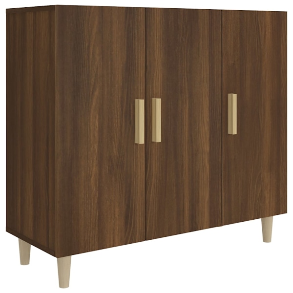 vidaXL Skänk brun ek 90x34x80 cm konstruerat trä Brun