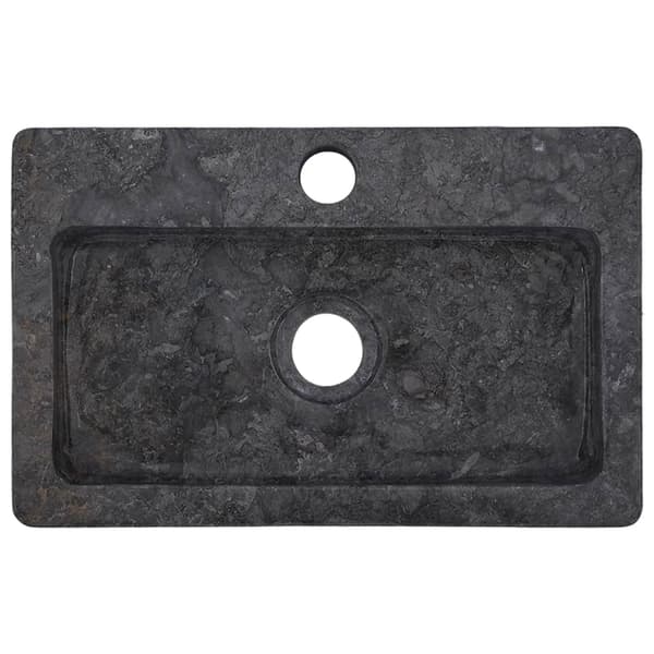 vidaXL Väggmonterat handfat grå 38x24x6,5 cm marmor grå