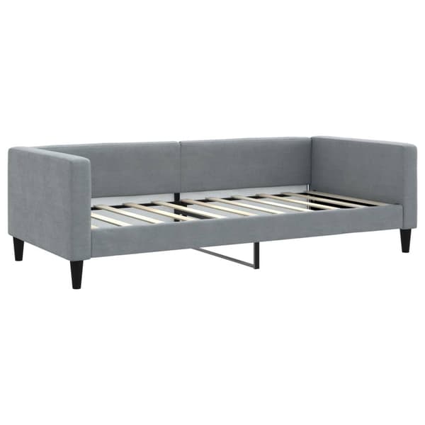 vidaXL Dagbädd ljusgrå 90x190 cm tyg Grå