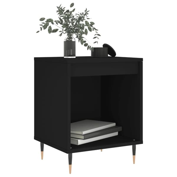 vidaXL Sängbord svart 40x35x50 cm konstruerat trä Svart