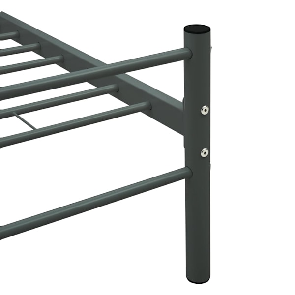 vidaXL Sängram grå metall 90x200 cm grå