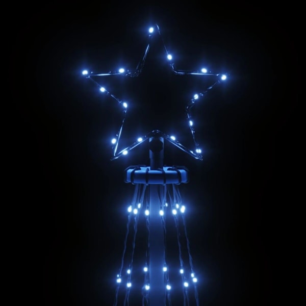 vidaXL Julgran med markspett 732 blåa lysdioder 500 cm Blå
