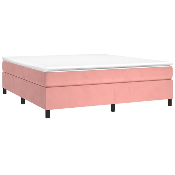vidaXL Sängram rosa 180x200 cm sammet Rosa