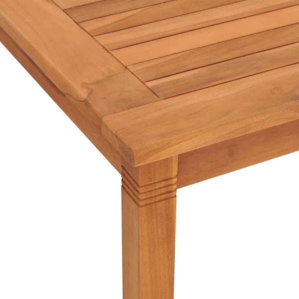 vidaXL Trädgårdsbord 85x85x75 cm massiv teak Brun