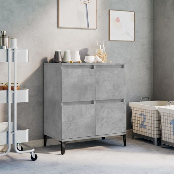 vidaXL Byrå betonggrå 60x35x70 cm konstruerat trä Grå