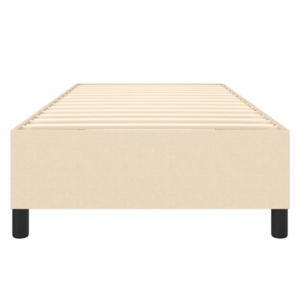 vidaXL Sängram utan madrass gräddvit 90x190 cm tyg Kräm