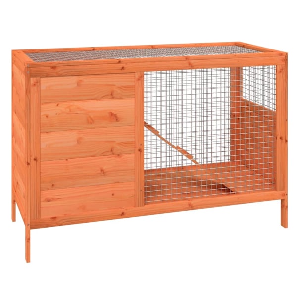 vidaXL Kaninbur brun 103x44x69,5 cm massiv furu Brun