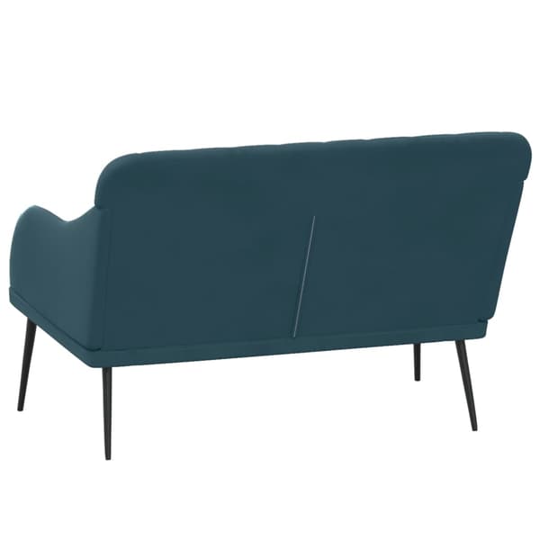 vidaXL Bänk blå 110x76x80 cm sammet Blå