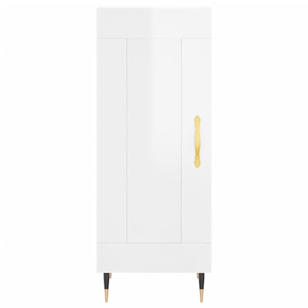 vidaXL Högskåp vit högglans 34,5x34x180 cm konstruerat trä Vit