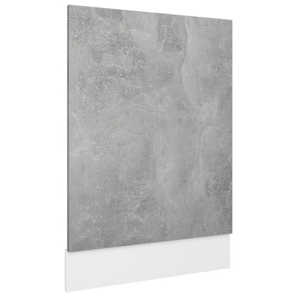 vidaXL Front för diskmaskin betonggrå 45x3x67 cm konstruerat trä grå