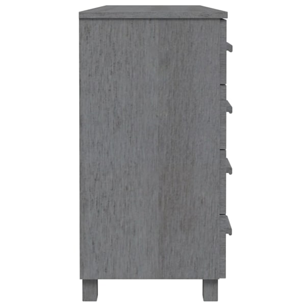 vidaXL Skänk HAMAR mörkgrå 113x40x80 cm massiv furu grå