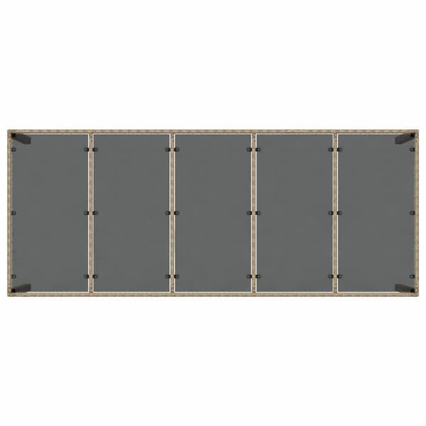 vidaXL Trädgårdsmöbelset 9 st Beige konstrotting Beige