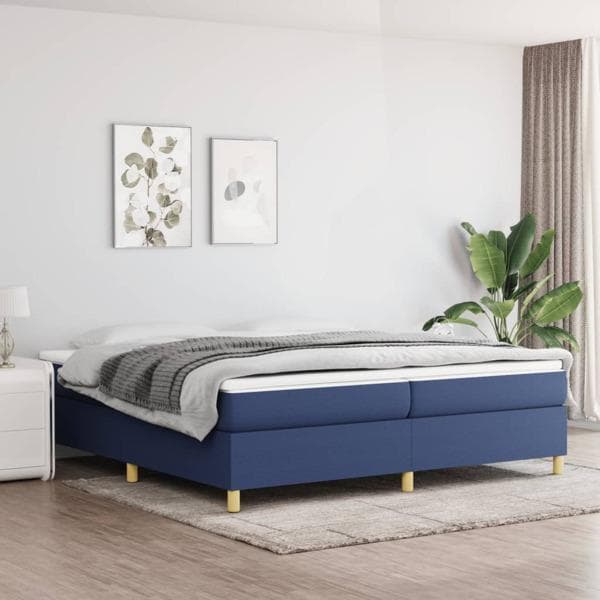 vidaXL Ramsäng blå 200x200 cm tyg Blå