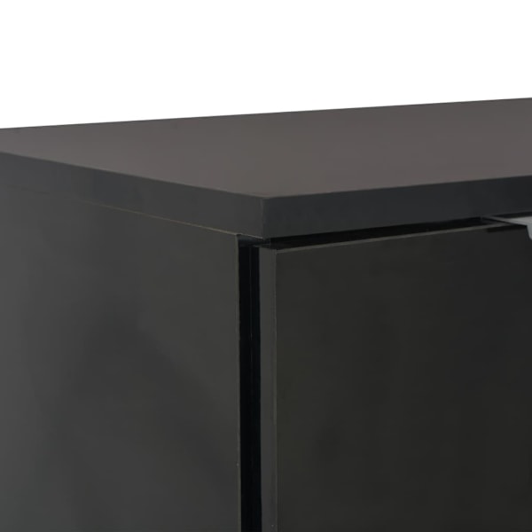 vidaXL Skänk högglans svart 71x35x80 cm spånskiva Svart