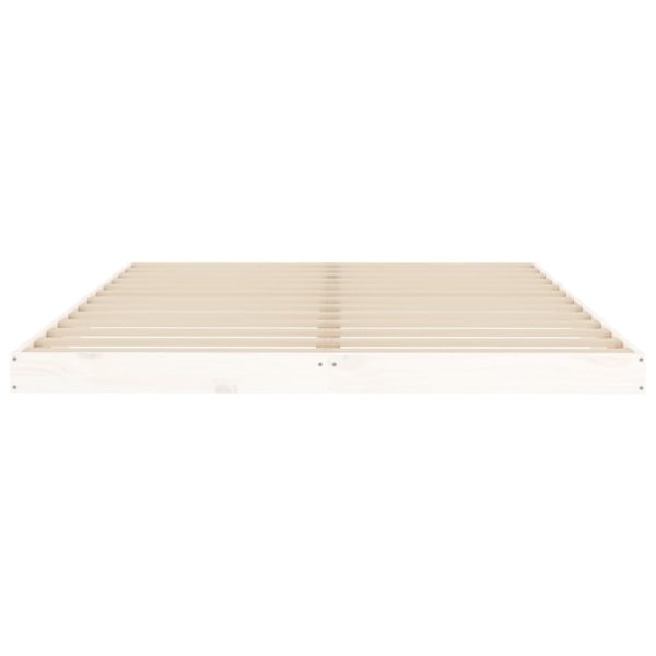 vidaXL Sängram vit 140x200 cm massiv furu Vit