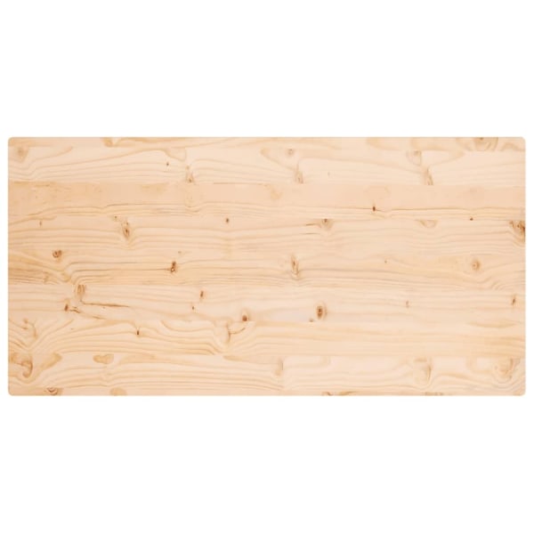 vidaXL Bordsskiva 110x55x2,5 cm massiv furu rektangulär Brun