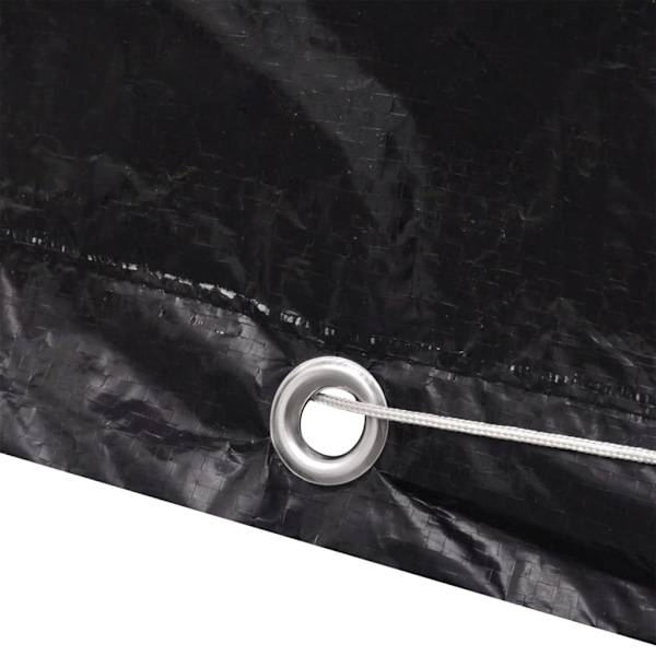 vidaXL Överdrag till solsäng 2 st 8 öljetter 218x77x55 cm Svart