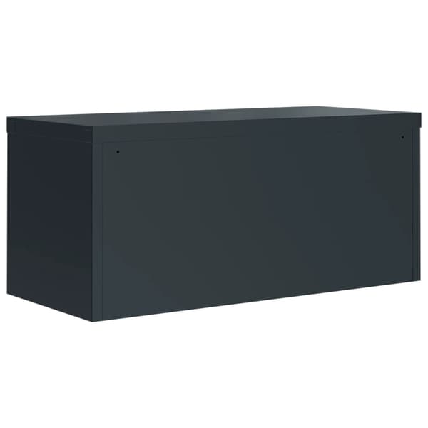 vidaXL Dokumentskåp antracit 90x40x40 cm stål Antracit